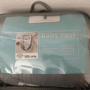 Gray Baby Nest with Animal Print
